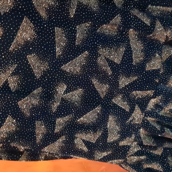 Vintage handmade sparkly gold velvet circle skirt crinoline long sleeve dress - Picture 3 of 8